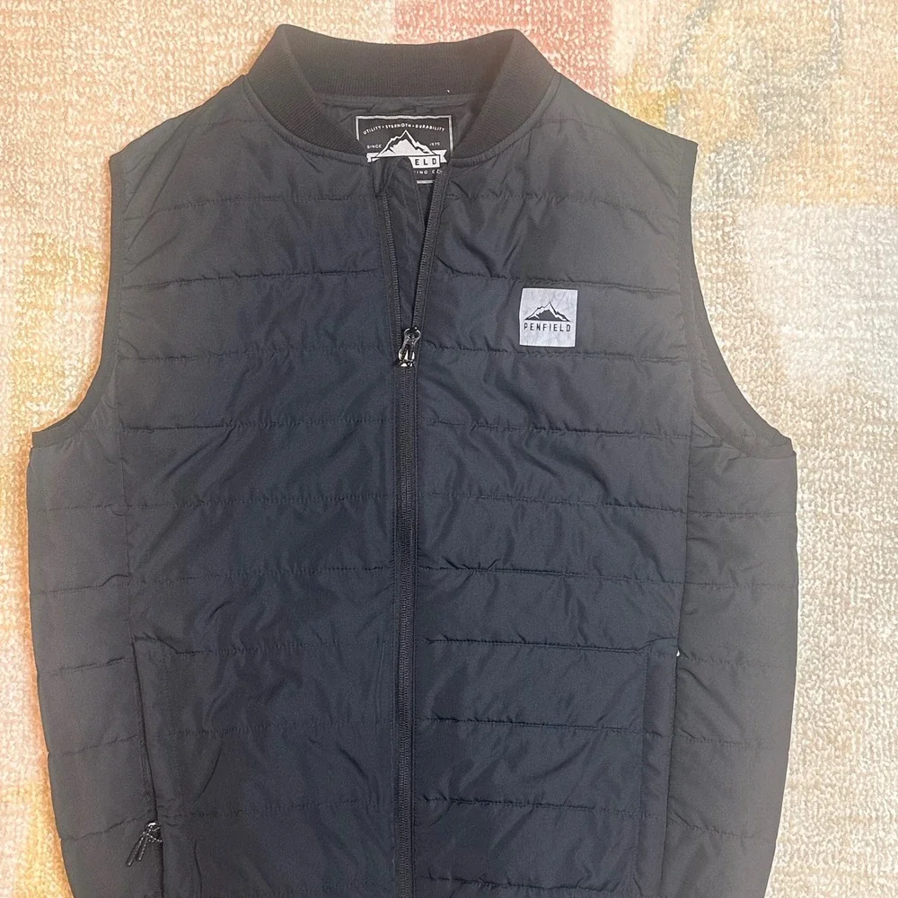 Penfield Mens Puffer Vest Black Insulated Lightweight Bomber Style Size L - Picture 2 of 6